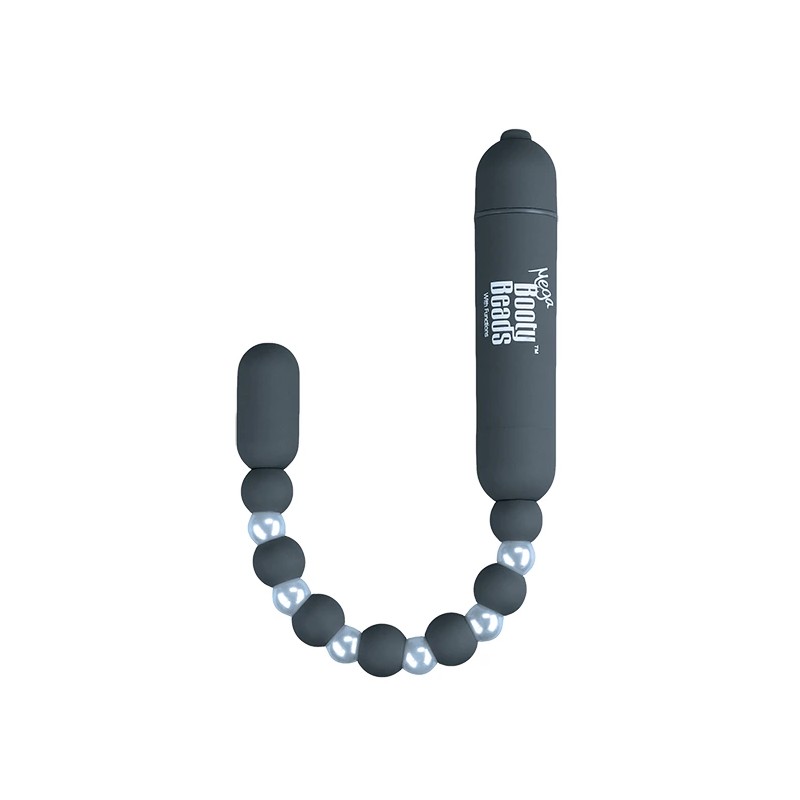 Koraliki analne wibrujące - PowerBullet Mega Booty Beads Grey